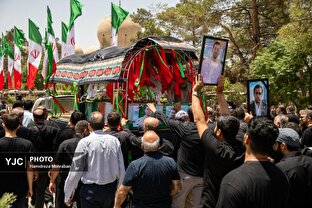 تشییع پیکر شهدای حملات رژیم اشغالگر صهیونیستی به تهران