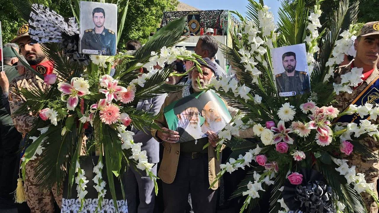 پیکر مطهر شهدای مدافع وطن در بیجار تشییع شد
