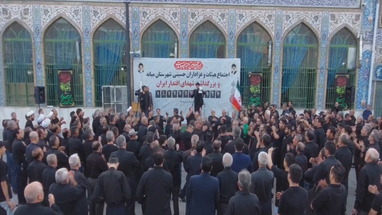 اجتماع عزاداران حسینی در میانه