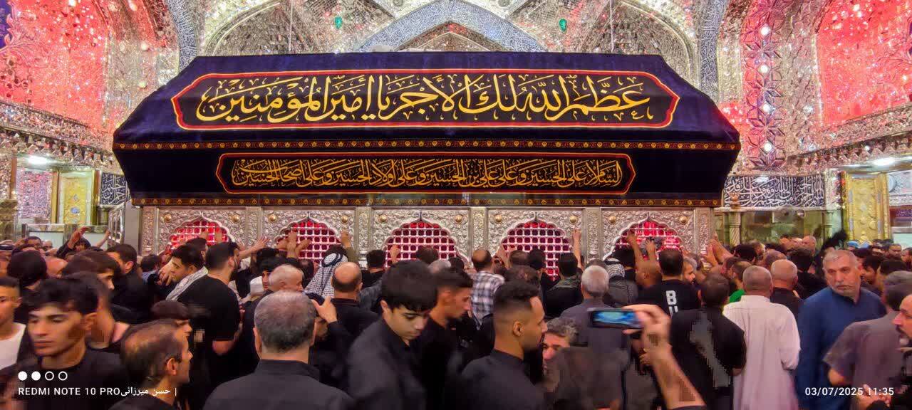 تصاویری به یاد ماندنی از حال و هوای محرم در جوار حرم امام علی (ع)