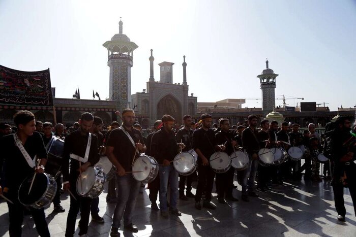 قم در سوگ شهادت علمدار رشید دشت کربلا+تصاویر
