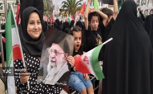 اجتماع زینبیون در میدان شهدای ذهاب  رشت + تصاویر