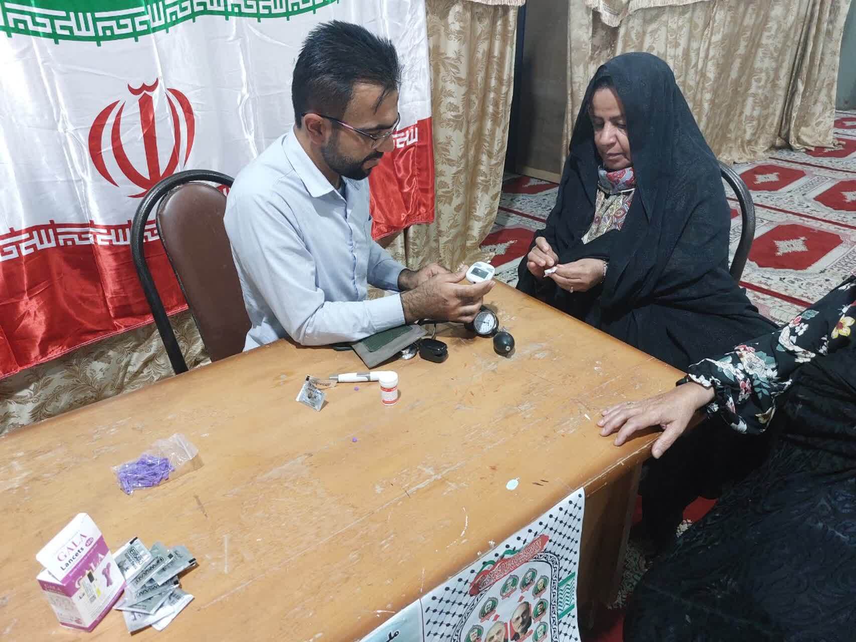 تصاویری از برپایی ایستگاه سلامت در منطقه الیف