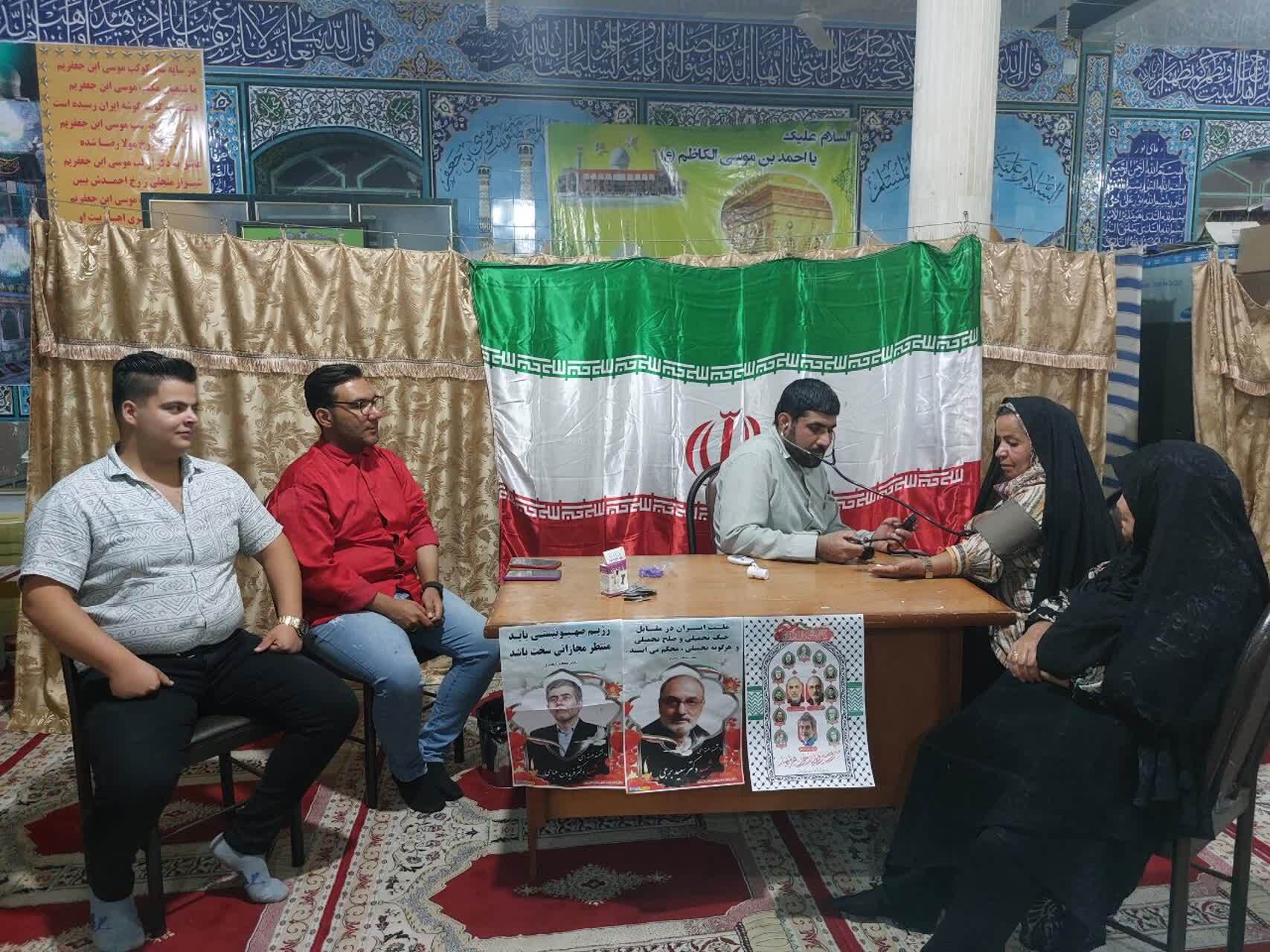 تصاویری از برپایی ایستگاه سلامت در منطقه الیف