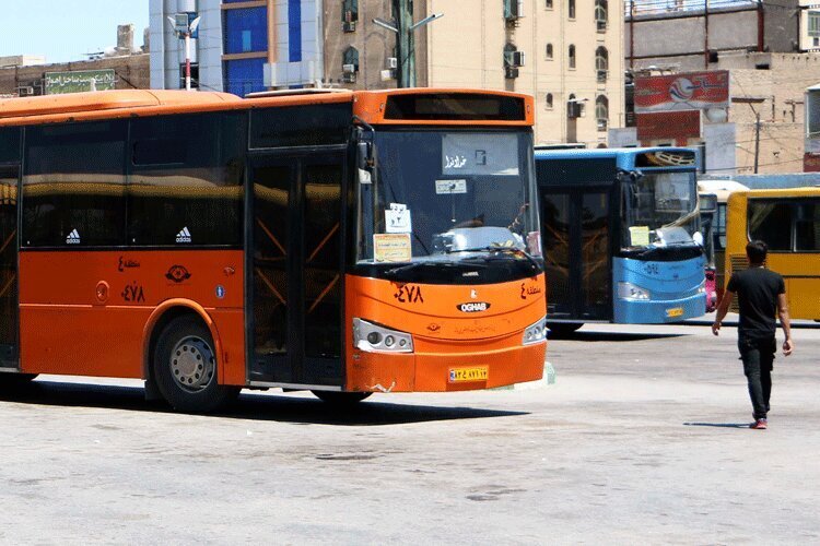 خدمت‌رسانی رایگان ناوگان اتوبوسرانی شهری اهواز