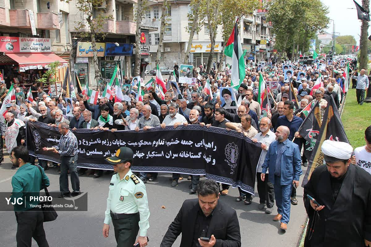 راهپیمایی خشم و نصر در سراسر گیلان برگزار شد