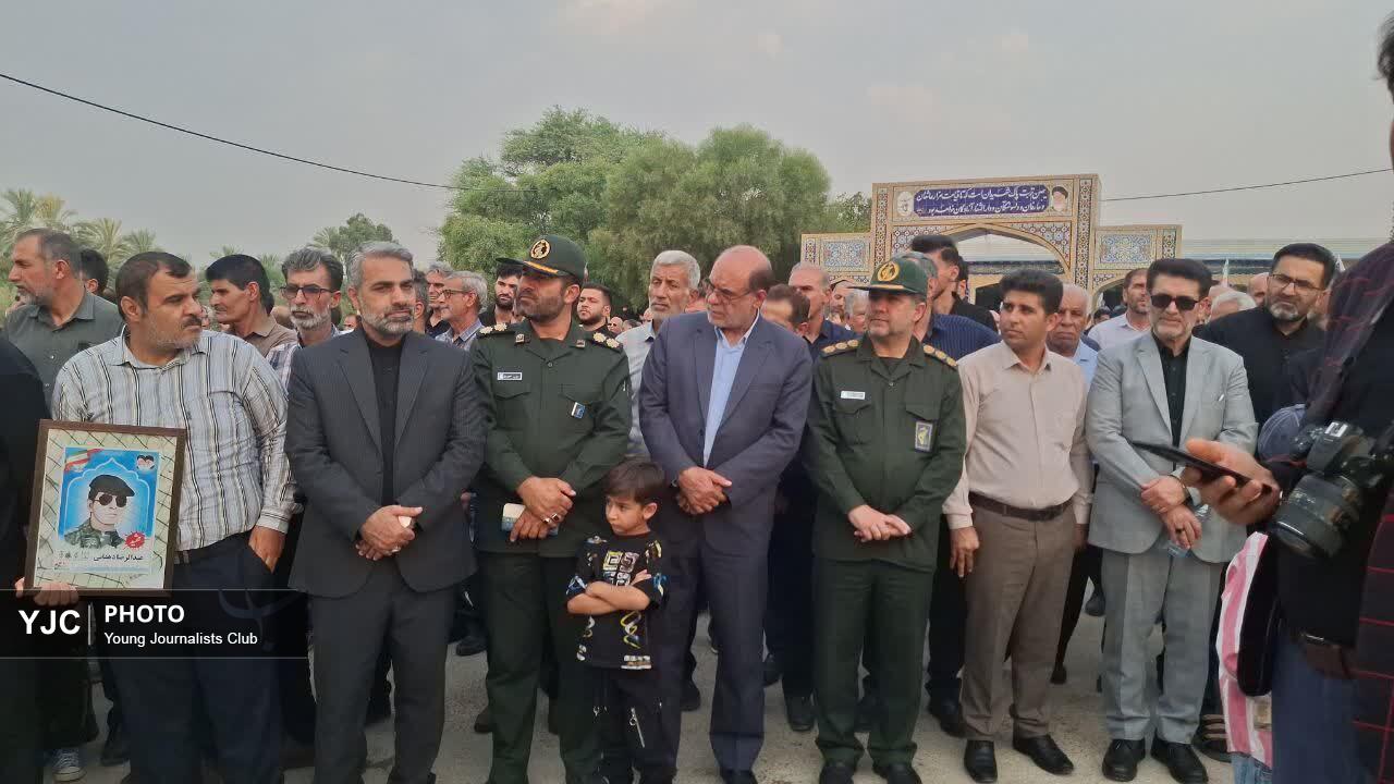 پیکر مطهر جانباز ۷۰ درصد شهید محمدرضا دهقانی در خاک آرام گرفت