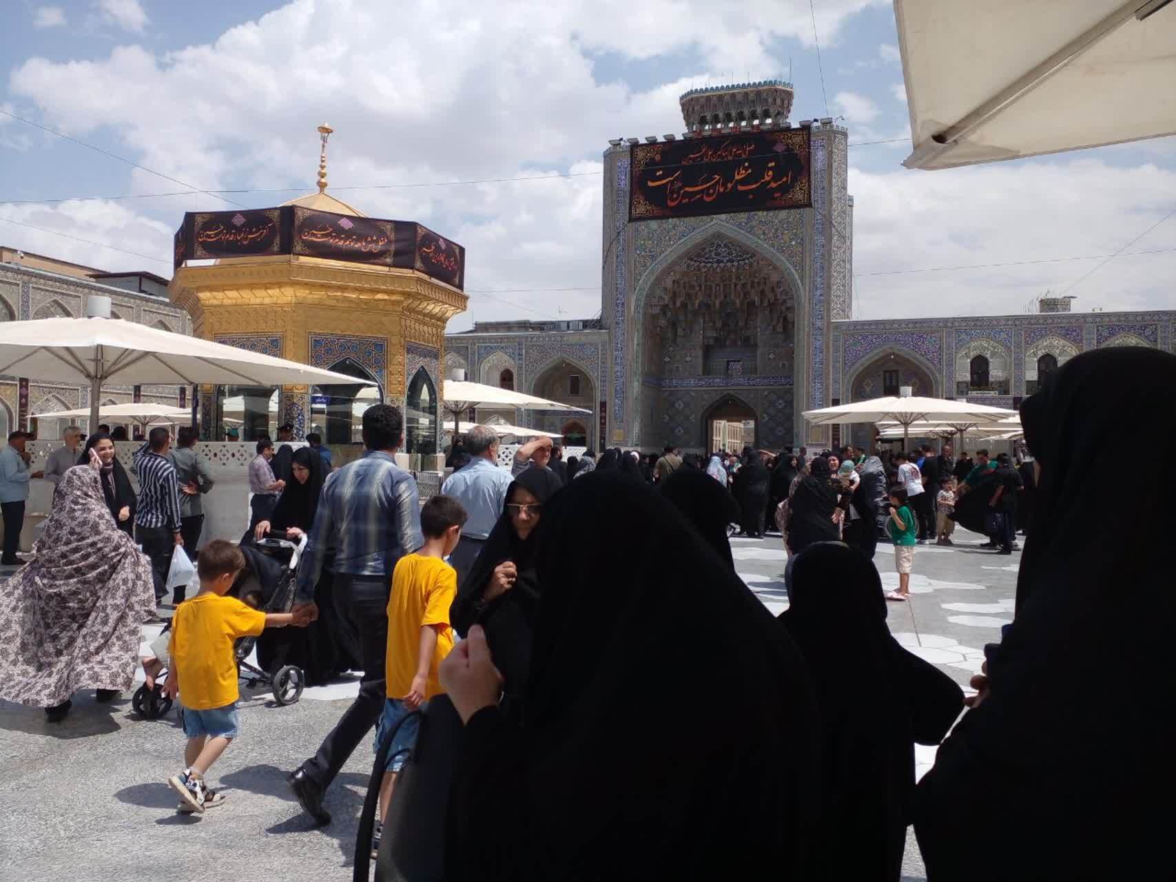 زائران در حرم امام رضا(ع)