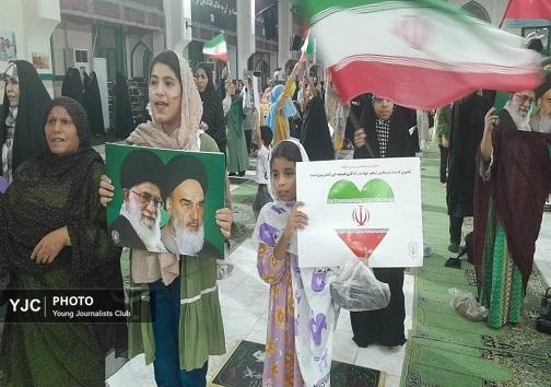 اجتماع مردمی درحمایت از رزمندگان سلحشور و عملیات بشارت فتح در بندرعباس