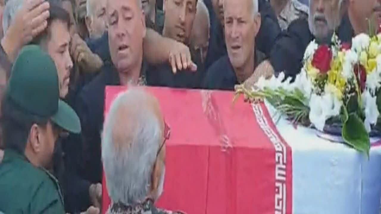 مراسم وداع با پیکر شهید ابوالفضل اسکندری در شهر خواجه