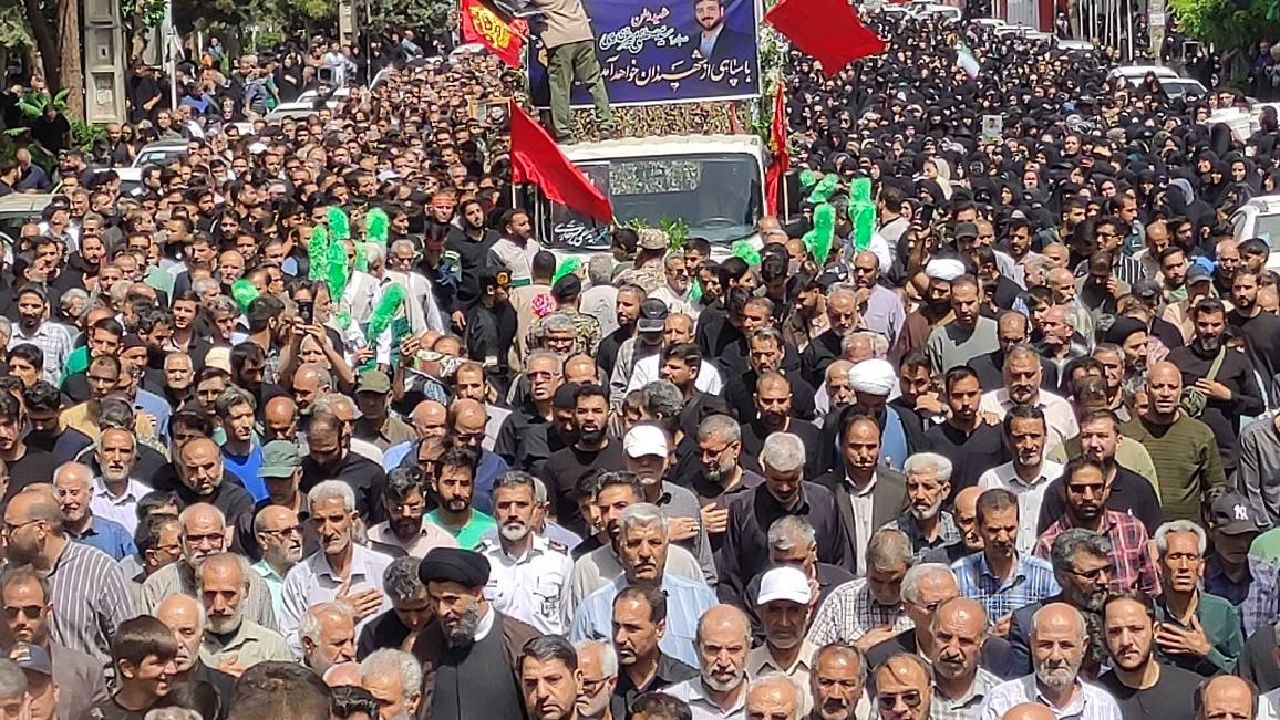 تشییع پیکر پاک شهید مدافع وطن در مشکین دشت