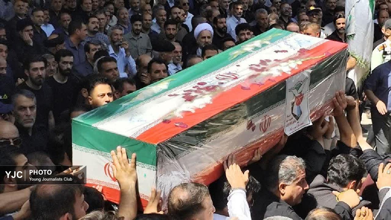 پیکر مطهر شهید امیر حسین طولابی در خرم آباد تشییع شد + تصاویر
