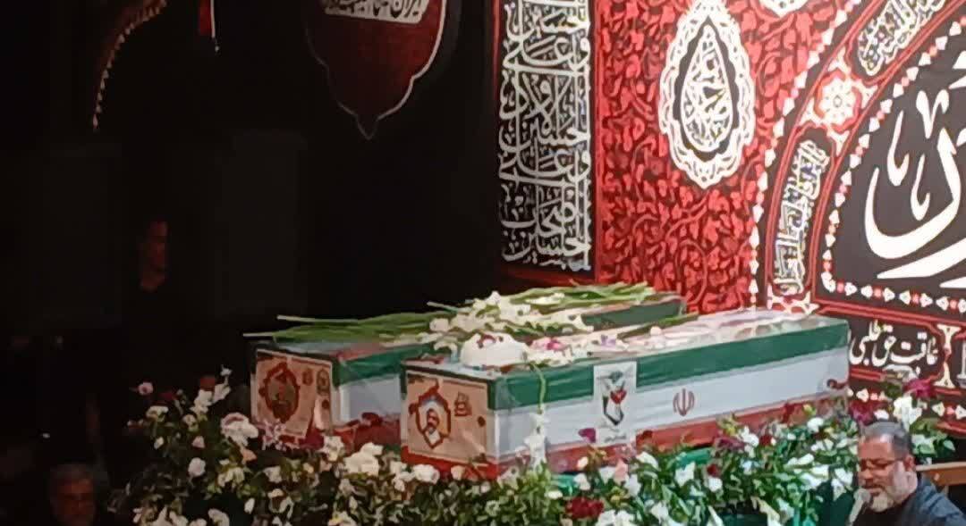 مراسم وداع با پیکر شهدا در بابل