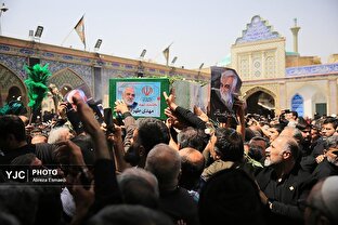 تشییع پیکر شهید طهرانچی در حرم حضرت عبدالعظیم حسنی (ع)