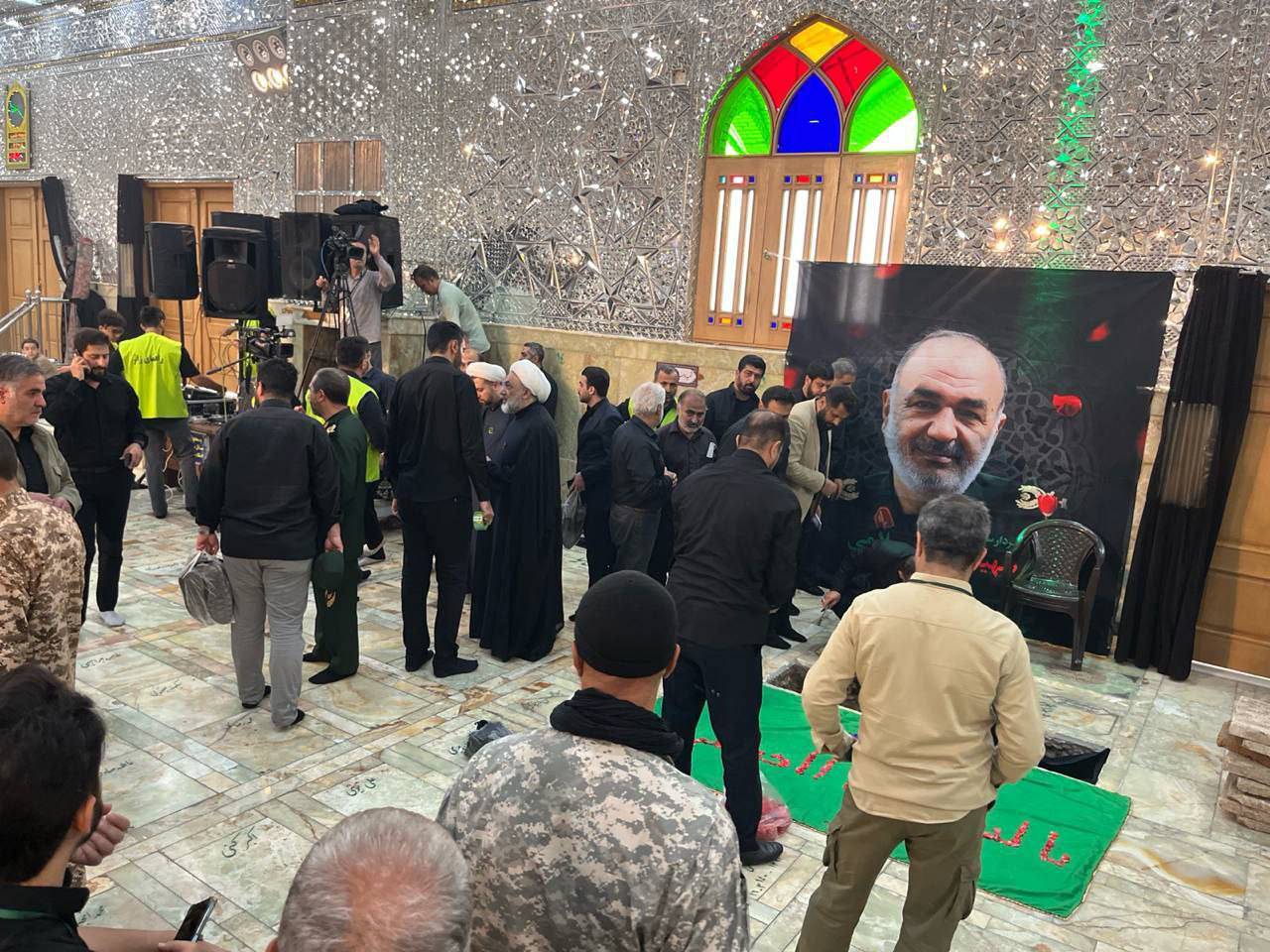 مراسم خاکسپاری سردار سلامی در حرم عبدالعظیم حسنی (ع)