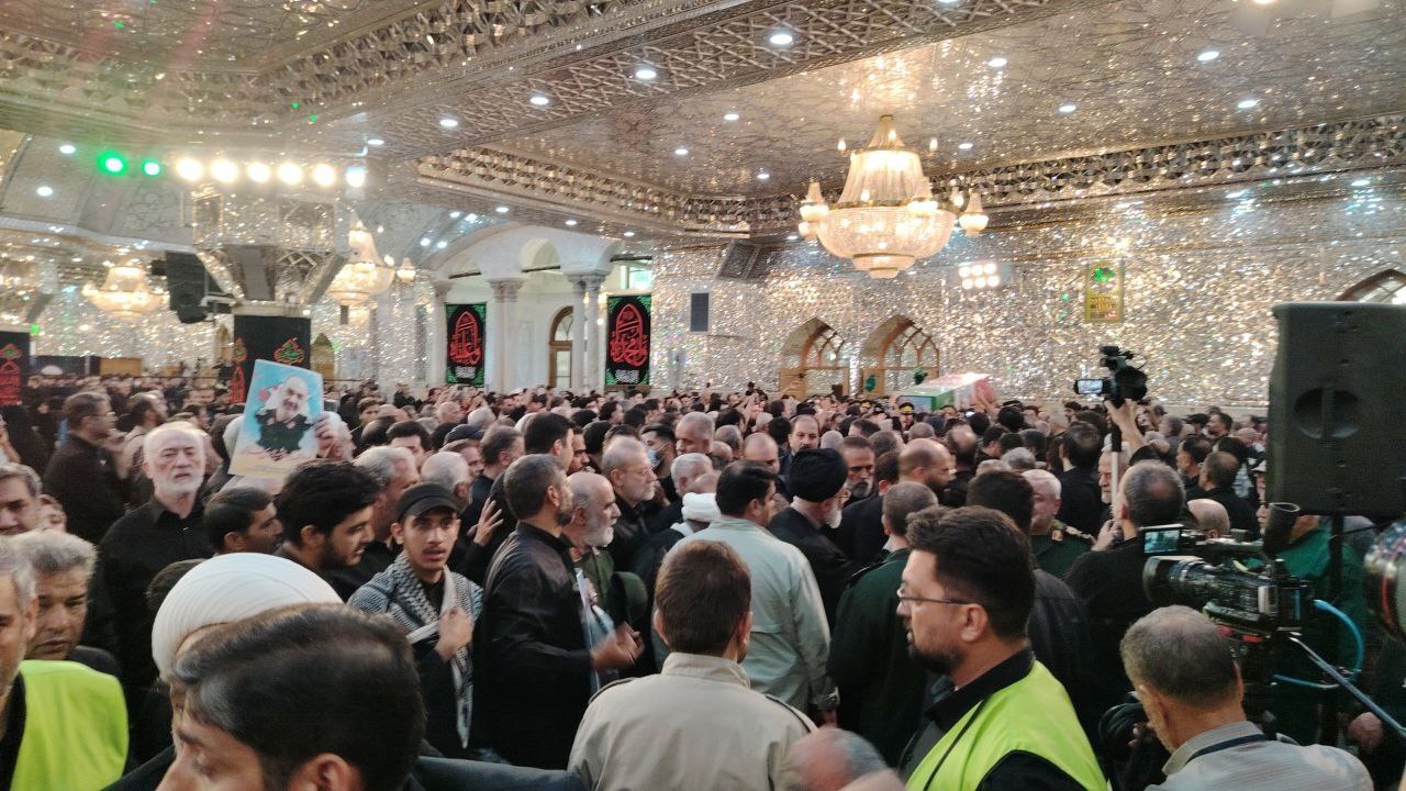 مراسم خاکسپاری سردار سلامی در حرم عبدالعظیم حسنی (ع)