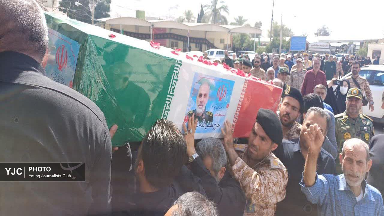 استقبال مردم و مسئولان کازرون از پیکر پاک سرلشکر شهید فضل الله نوذری