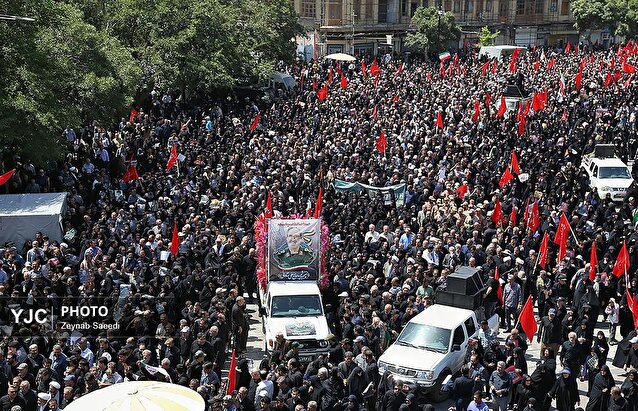 مراسم تشییع پیکر مطهر سپهبد شهید علی شادمانی در همدان
