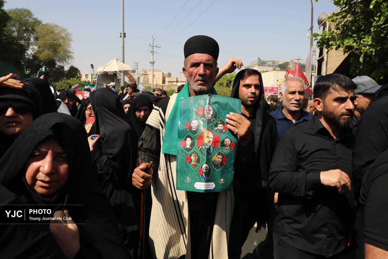 تشییع پیکر شهید سردار &laquo;غلامعلی رشید&raquo; در دزفول + فیلم و تصاویر