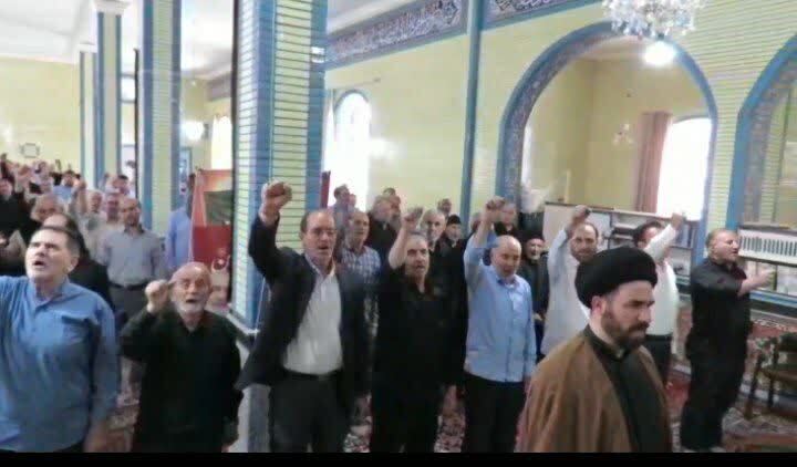 حمایت نمازگزاران هریسی از مردم مظلوم غزه و  جبهه مقاومت فلسطین