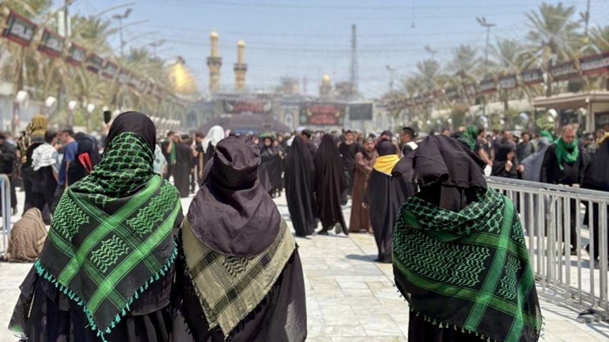 طنین «لبیک یا حسین (ع)» زائران اربعین + فیلم