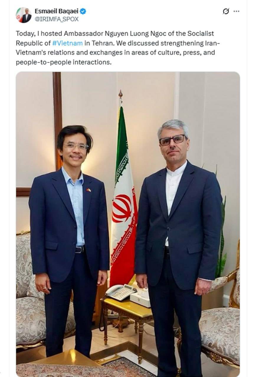 دیدار سفیر ویتنام در تهران با بقائی