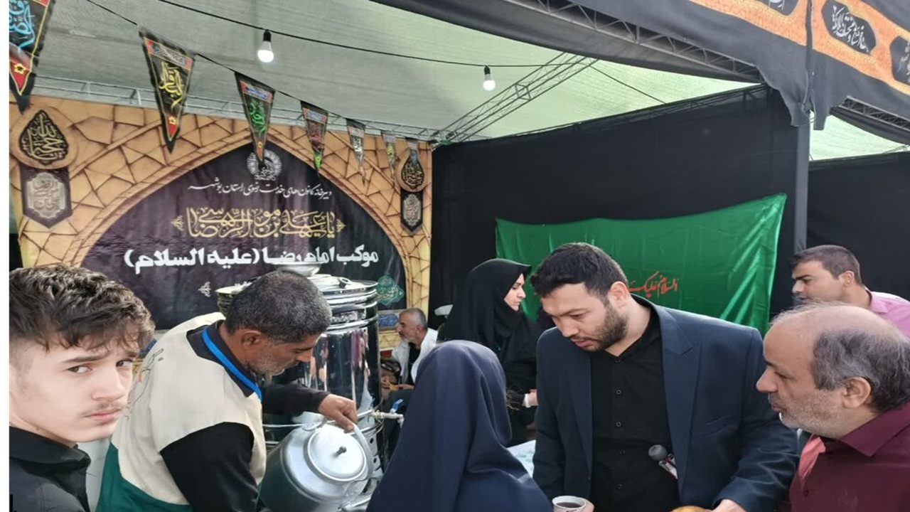 گوشه‌هایی از عشق و دلدادگی هیئت حراس الحرم به امام رضا (ع) در روز‌های پایانی ماه صفر + فیلم