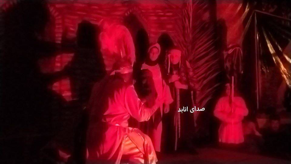 برگزاری نمایش خرابه های شام در انابد به مناسبت شهادت حضرت رقیه(س)