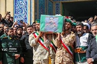 تشییع شهید مدافع  امنیت پاسدار رحیم محمدی در کرمان