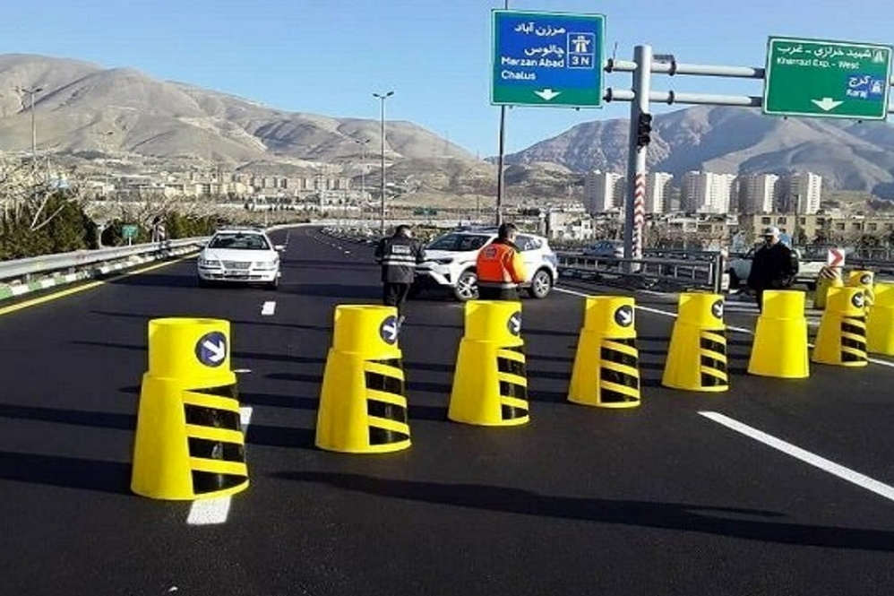 قطعه ۲ آزادراه تهران-شمال به علت عملیات عمرانی بسته شد