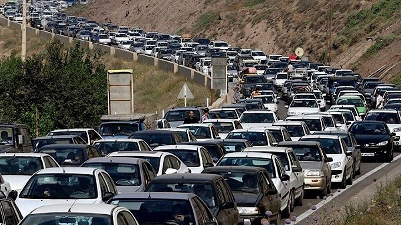 ترافیک سنگین در خروجی آزادراه تهران_شمال