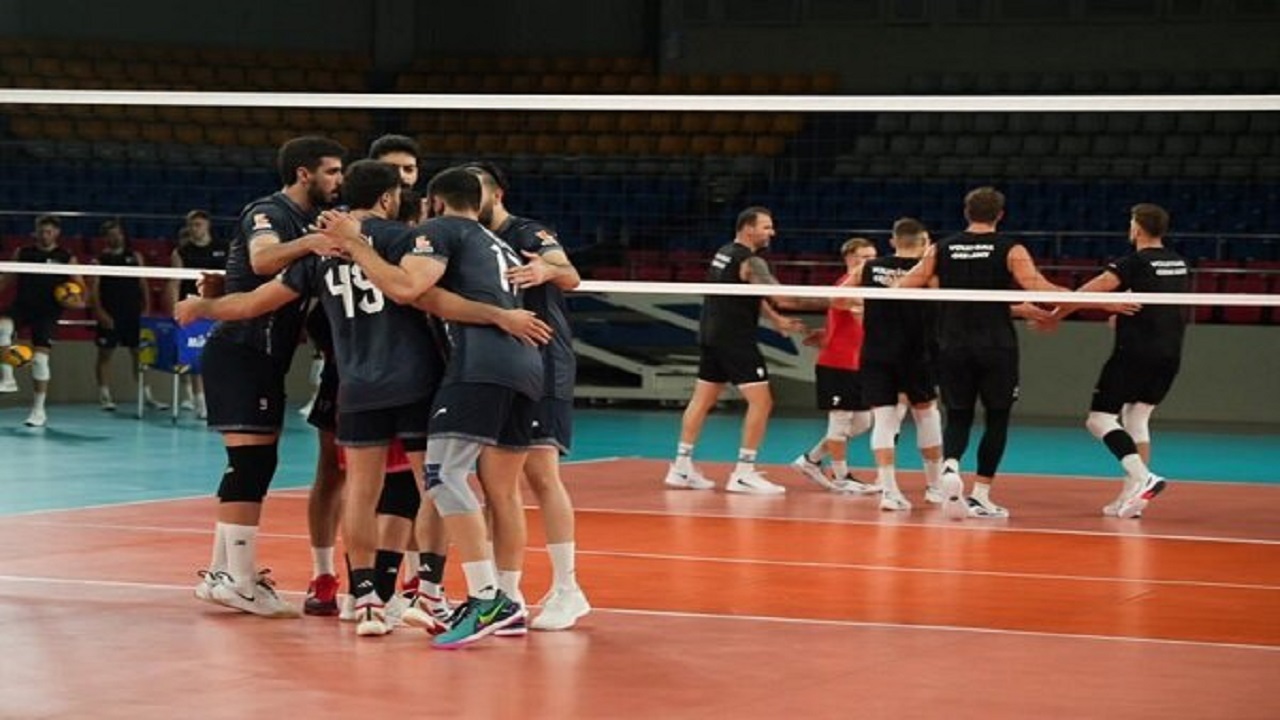 پیروزی تیم والیبال ایران در بازی دوستانه با آلمان