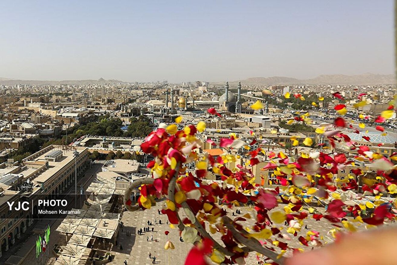 گلباران هوایی حرم حضرت معصومه(س)
