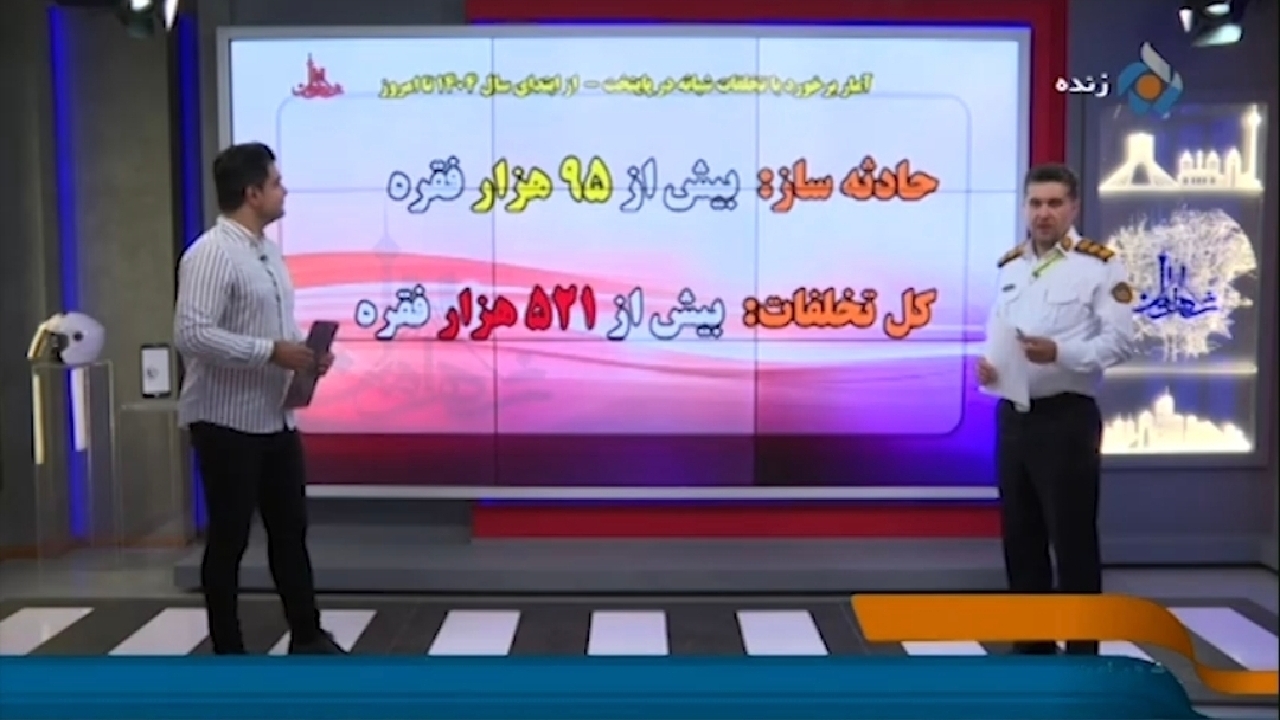 آمار بالای تخلفات رانندگی در ساعات شبانگاهی + فیلم