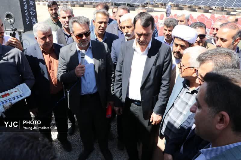 بهره برداری از نیروگاه خورشیدی ۶۰۰ کیلوواتی تصفیه‌خانه فاضلاب آباده