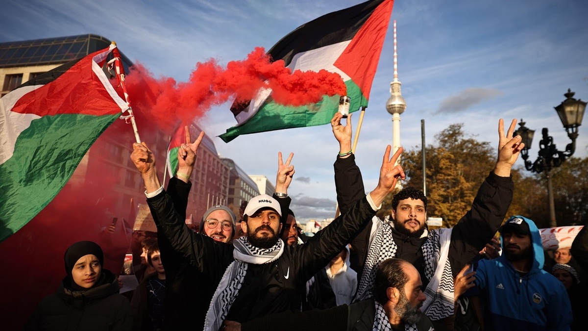 درگیری پلیس ایتالیا با حامیان فلسطین + فیلم