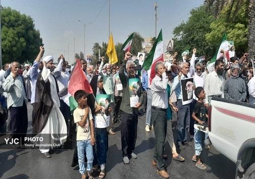 برگزاری راهپیمایی بشارت نصر در هرمزگان+عکس وفیلم