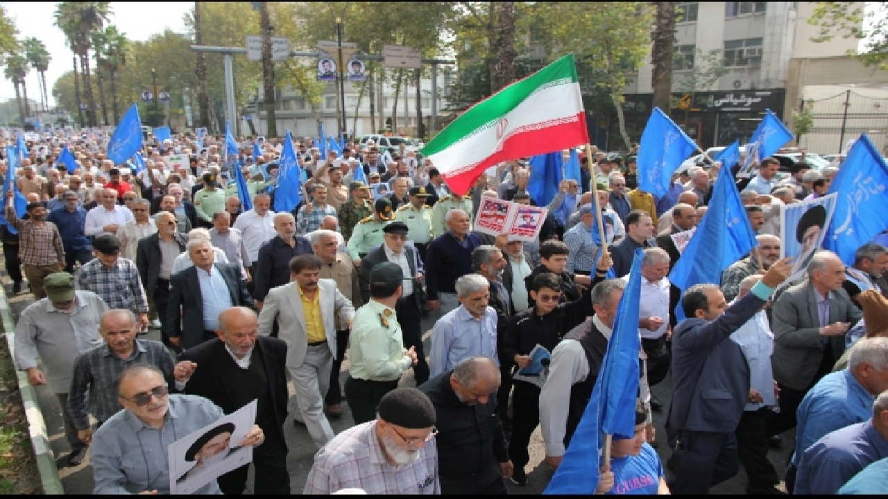 راهپیمایی اعلام همبستگی گیلانی ها با مردم قهرمان غزه  + تصاویر