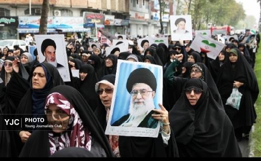 راهپیمایی اعلام همبستگی گیلانی ها با مردم مظلوم غزه  + تصاویر
