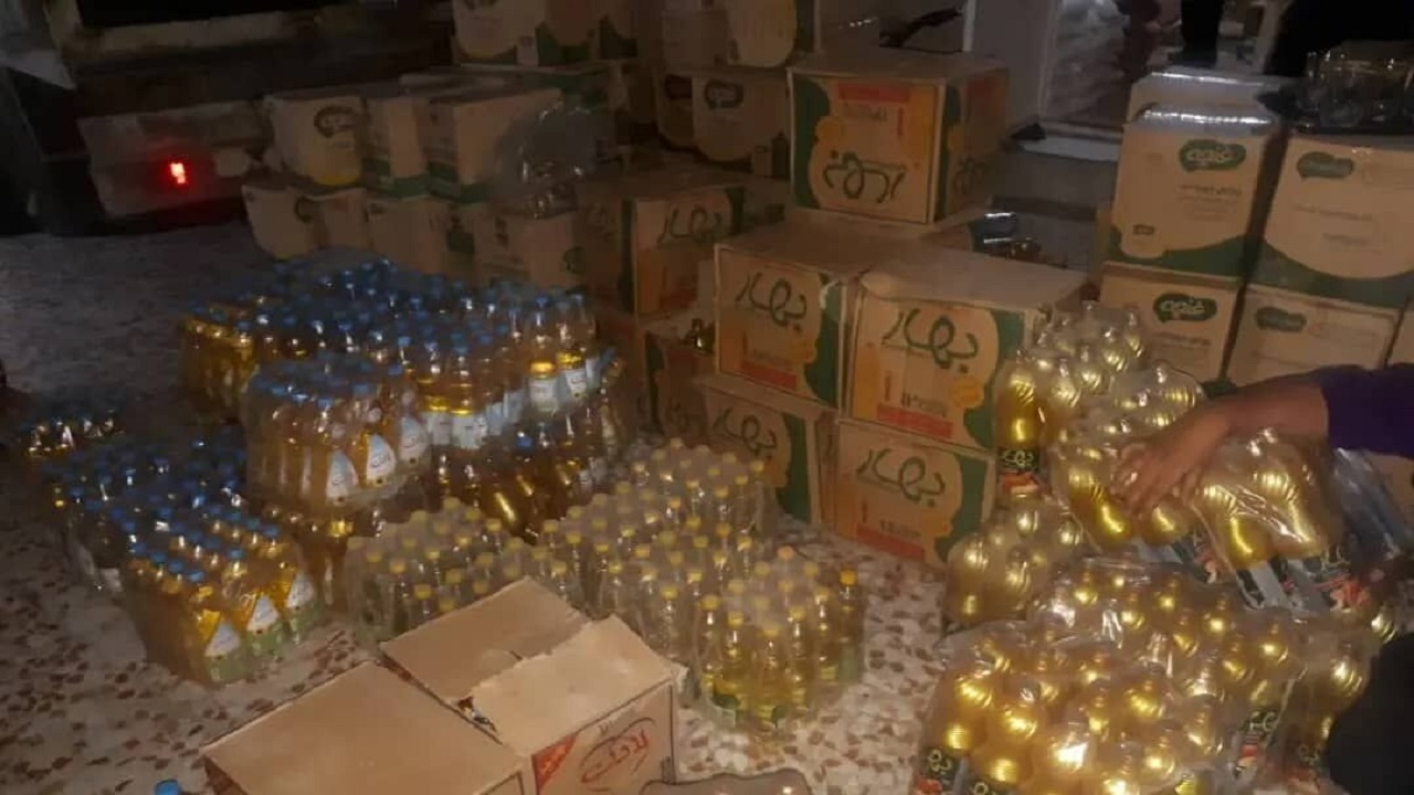انبار احتکار روغن خوراکی در مشهد کشف شد
