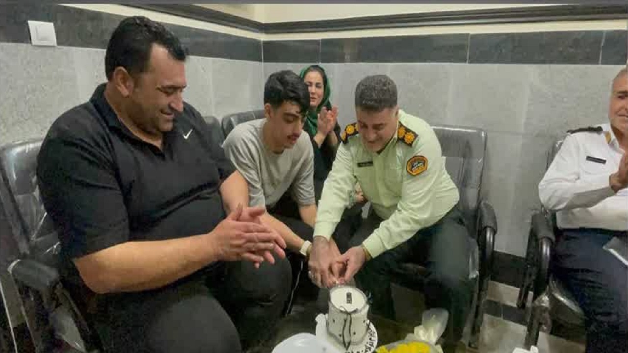 کار زیبای پلیس بابل برای جوان معلول ذهنی
