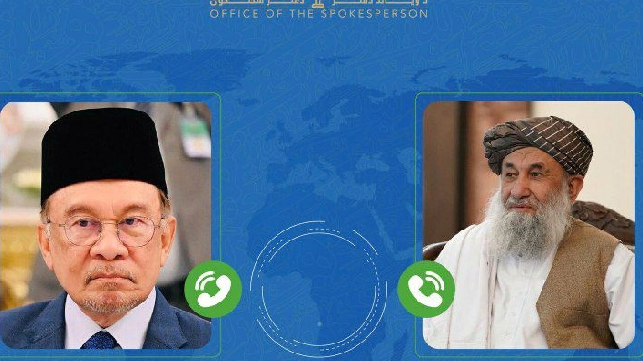 تأکید نخست‌وزیر طالبان بر موضع صلح‌طلبانه در تماس با همتای مالزیایی