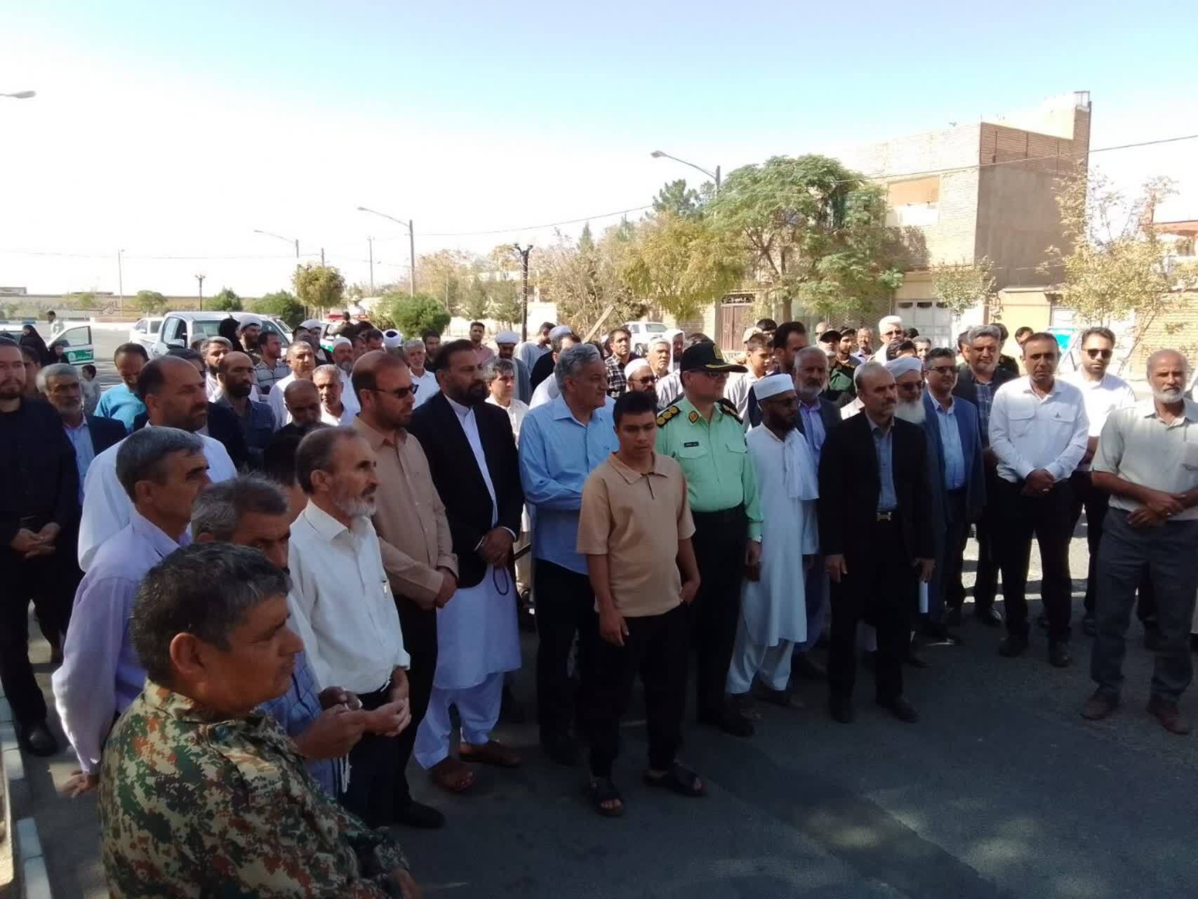 برگزاری نماز جمعه خشم و نصر در صالح آباد