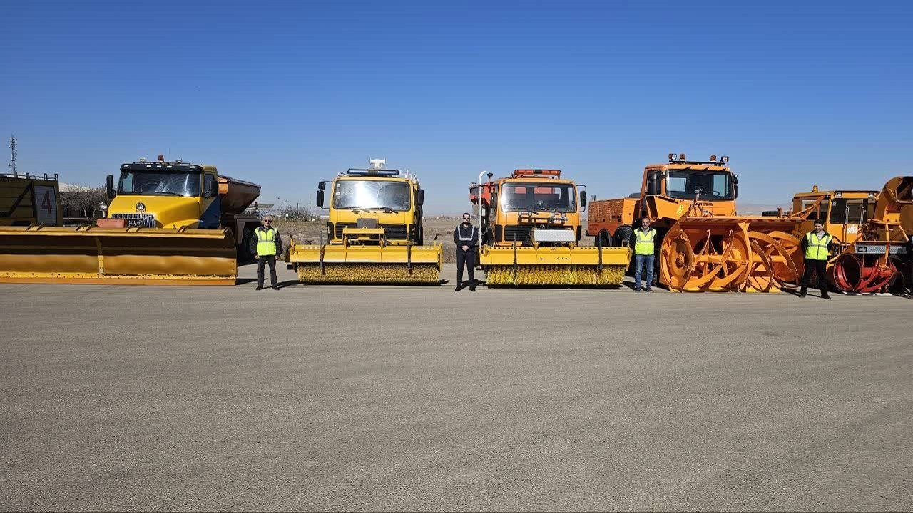 اجرای مانور عملیات زمستانی در فرودگاه اردبیل