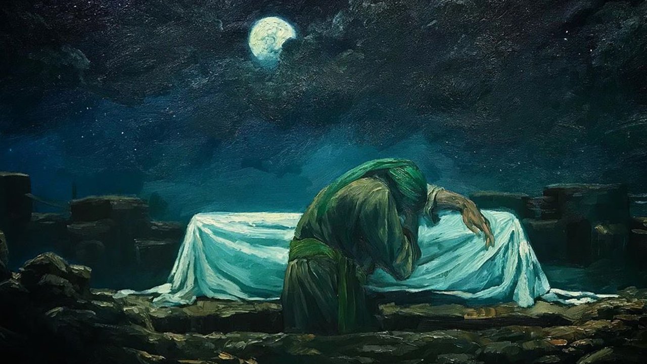 بیانات حزن‌آلود رهبر انقلاب درباره وداع امیرالمومنین (ع) با حضرت زهرا (س) + فیلم