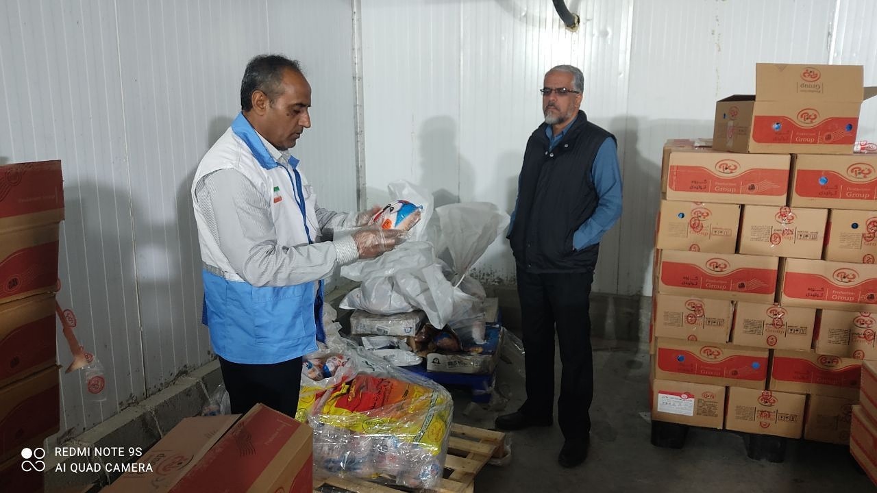 ضبط و معدوم‌سازی بیش از ۵۲۵ کیلوگرم مرغ غیربهداشتی در زاهدان