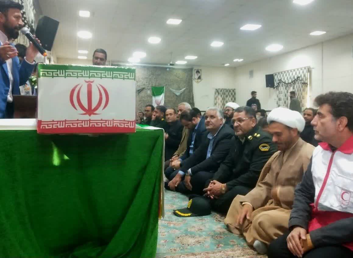 وداع مردم نیشابور با پیکر جانباز سرافراز ۷۰درصدشیمیایی