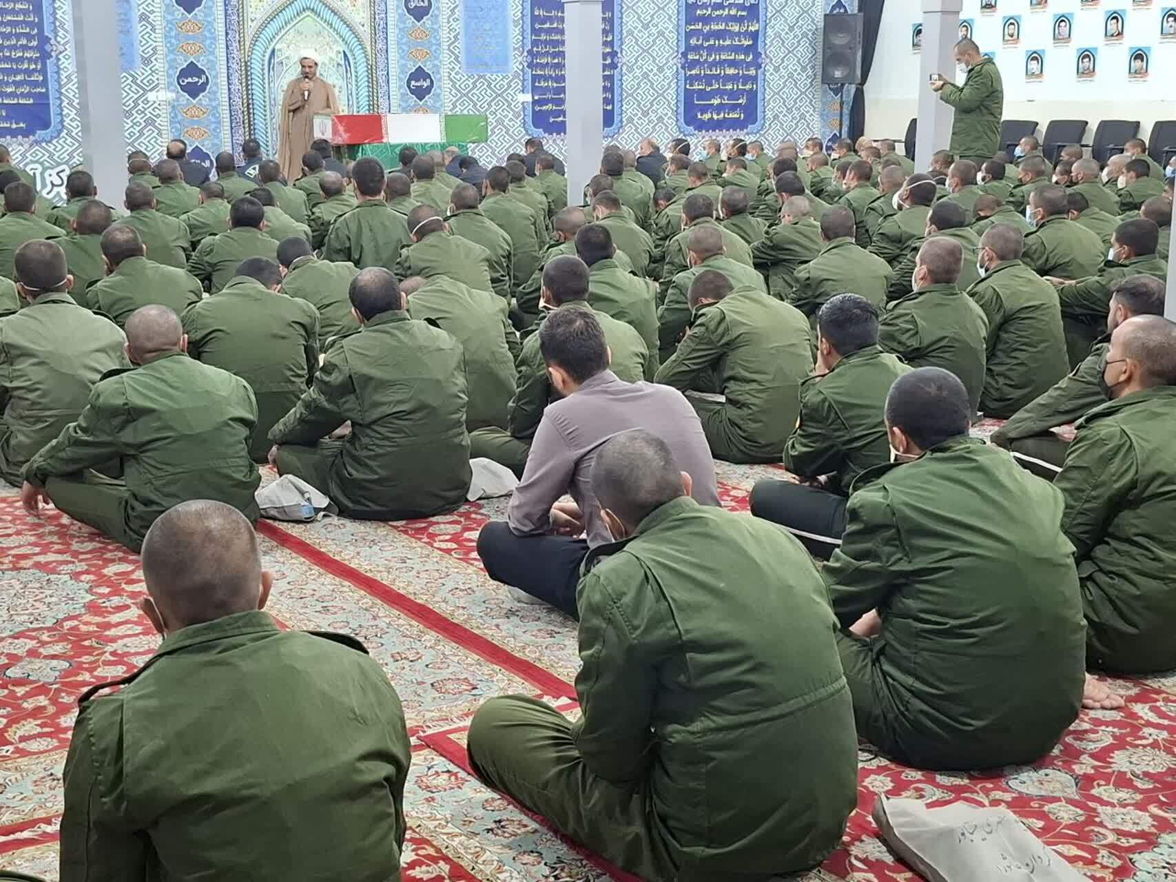 مراسم وداع با پیکر مطهر شهید گمنام در مرکز آموزشی شهیدمطهری فراجای نیشابور