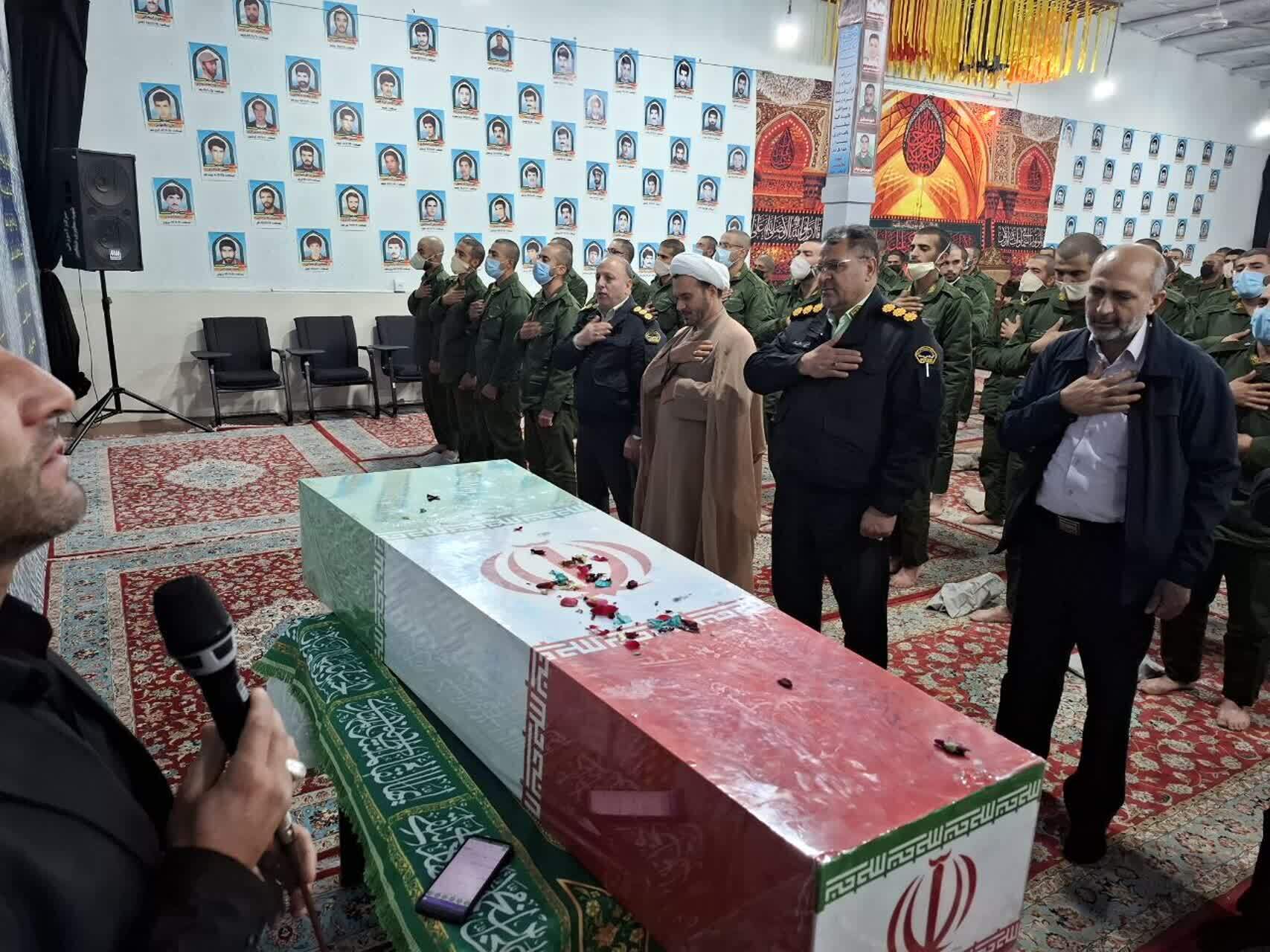مراسم وداع با پیکر مطهر شهید گمنام