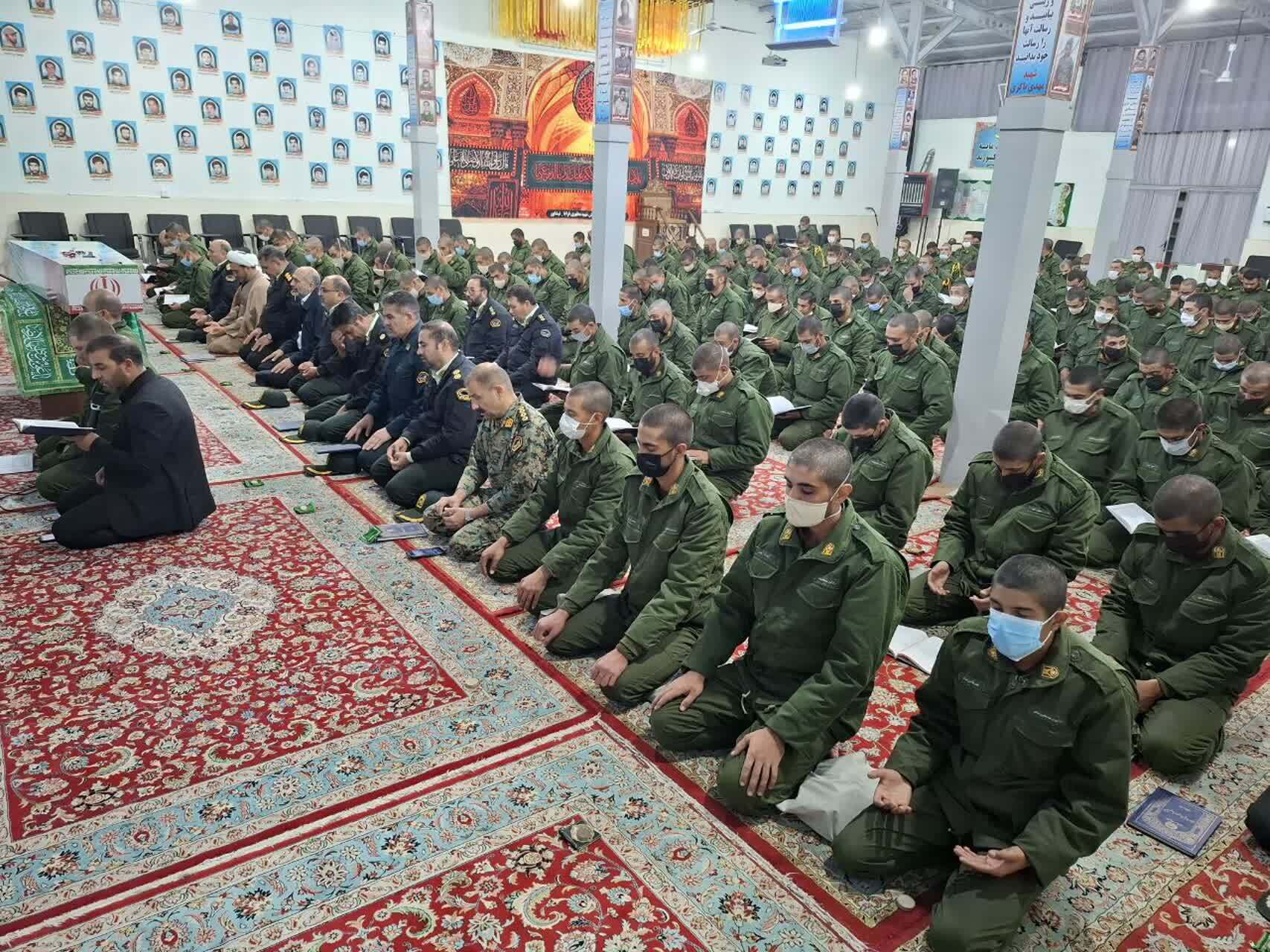 مراسم وداع با پیکر مطهر شهید گمنام در مرکز آموزشی شهیدمطهری فراجای نیشابور